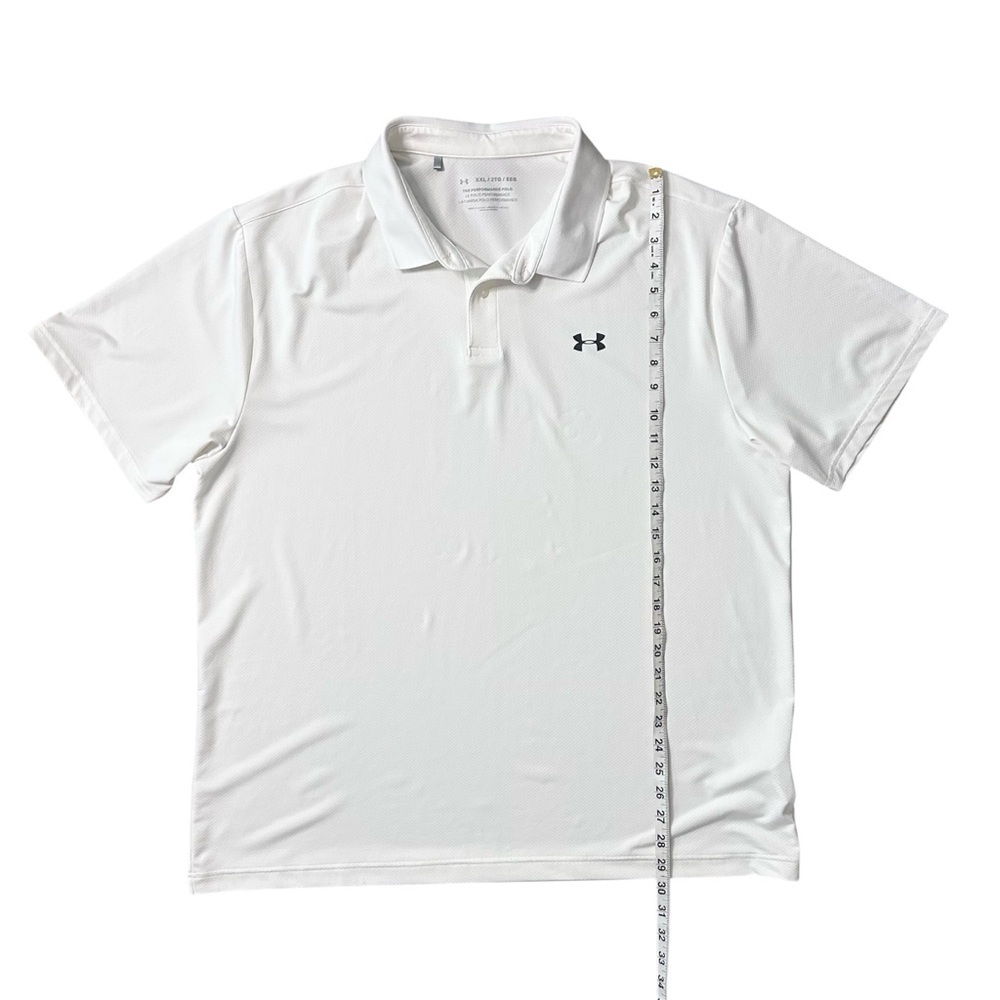 Under Armour The Performance Polo Short Sleeve Shirt White Size XXL - Picture 5 of 7